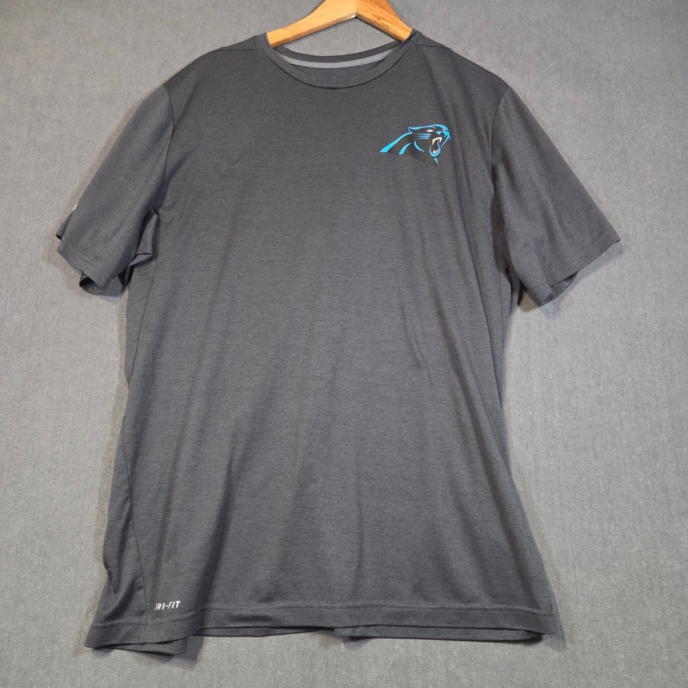 Nike T-Shirt Mens XL Grey Carolina Panthers NFL Dri-FIT Onfield Apparel